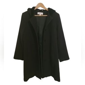 100% Wool Coat w/Velvet Hood